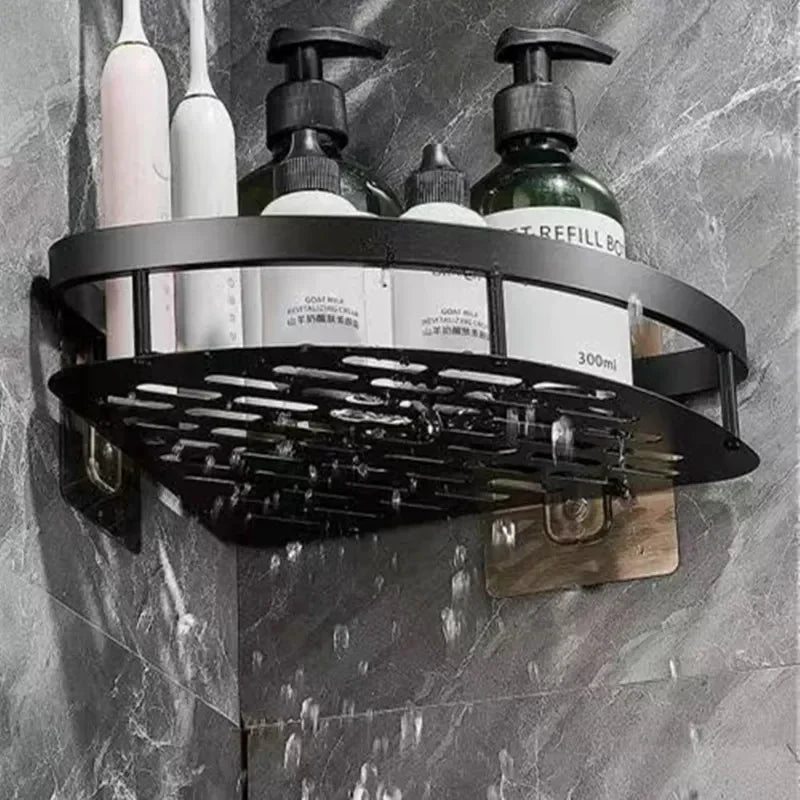 Aluminum Adhesive Corner Shelf Organizer For Showers