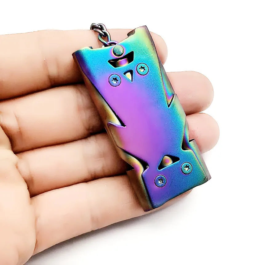 1 Pcs Double Pipe Whistle with High Decibel For Emergencies And Camping.