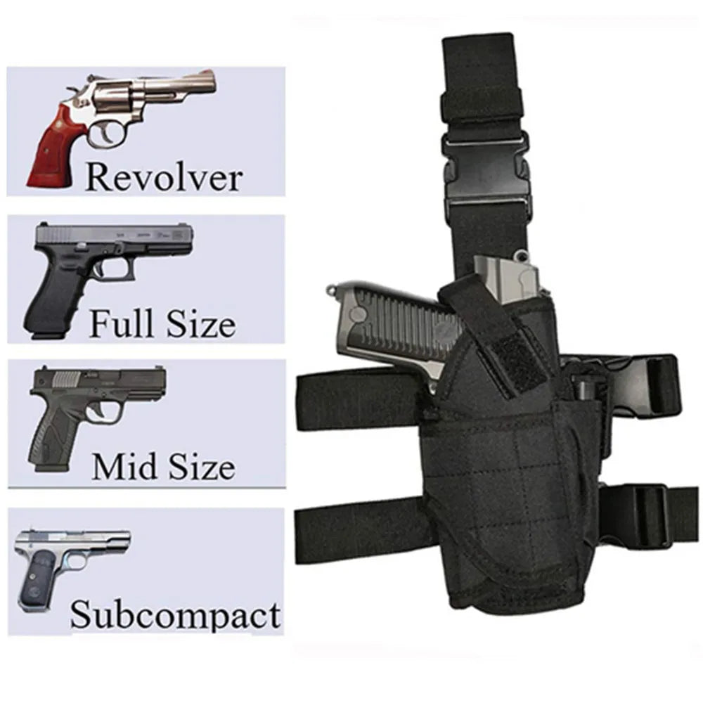 Universal Tactical Right Hand Leg Gun Holster For Airsoft Glock, Beretta Handgun