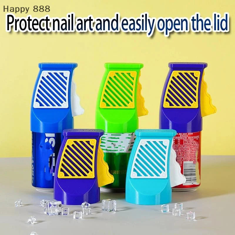 Ergonomic Design Portable Can Opener For Finger And Nail Protection