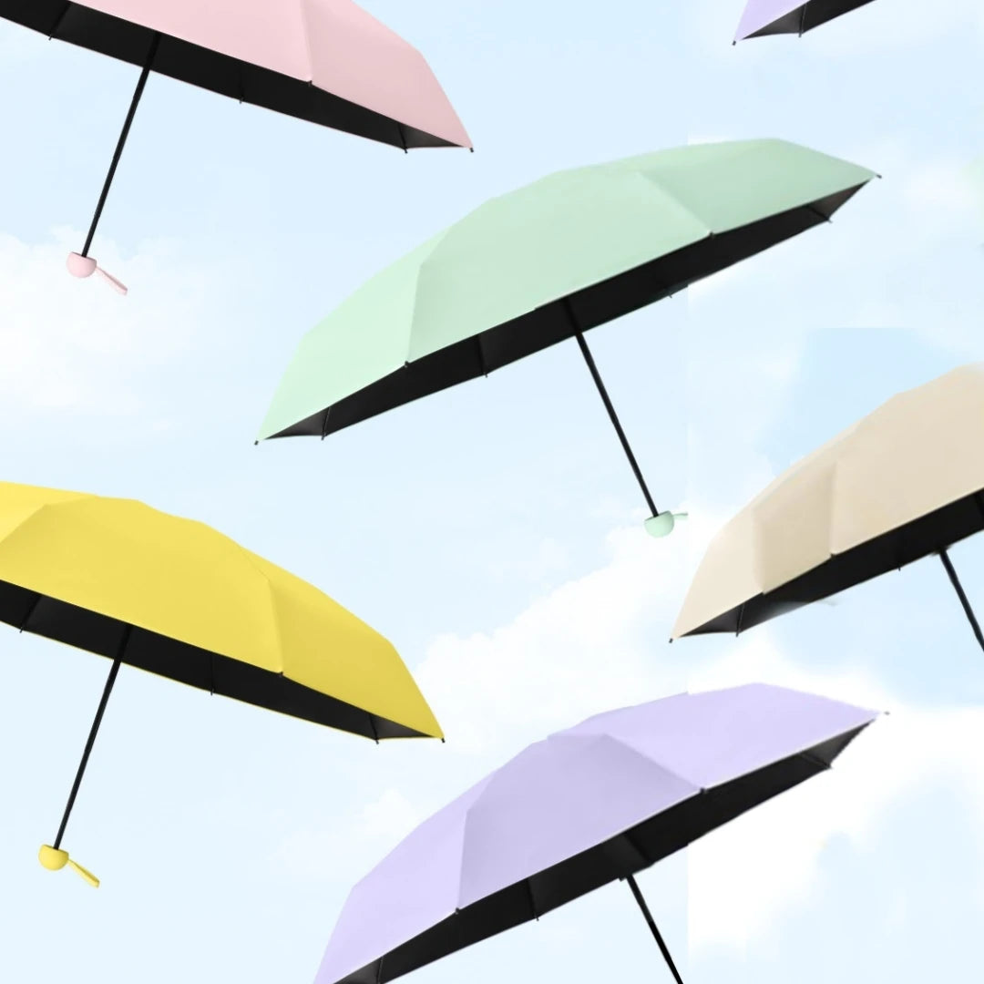 UPF50+ Mini Vinyl Capsule Folding Umbrella
