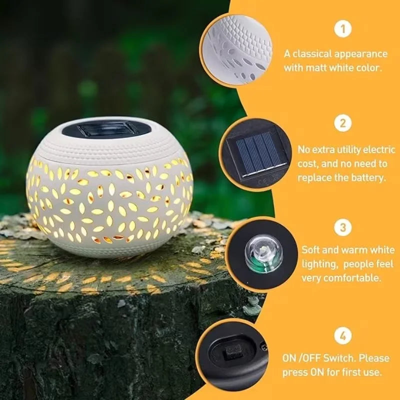 LED Metal Solar Table Light