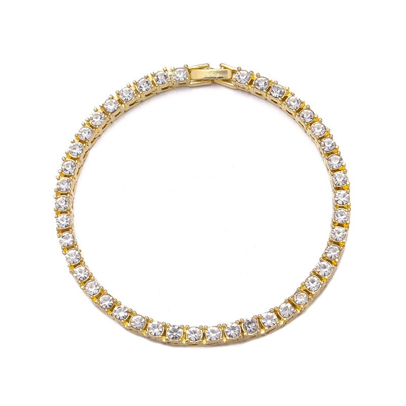 Hip Hop Cubic Zirconia chain Bracelet.