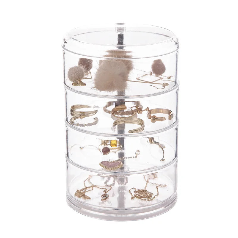 Transparent Rotatable Jewelry Organizer Box