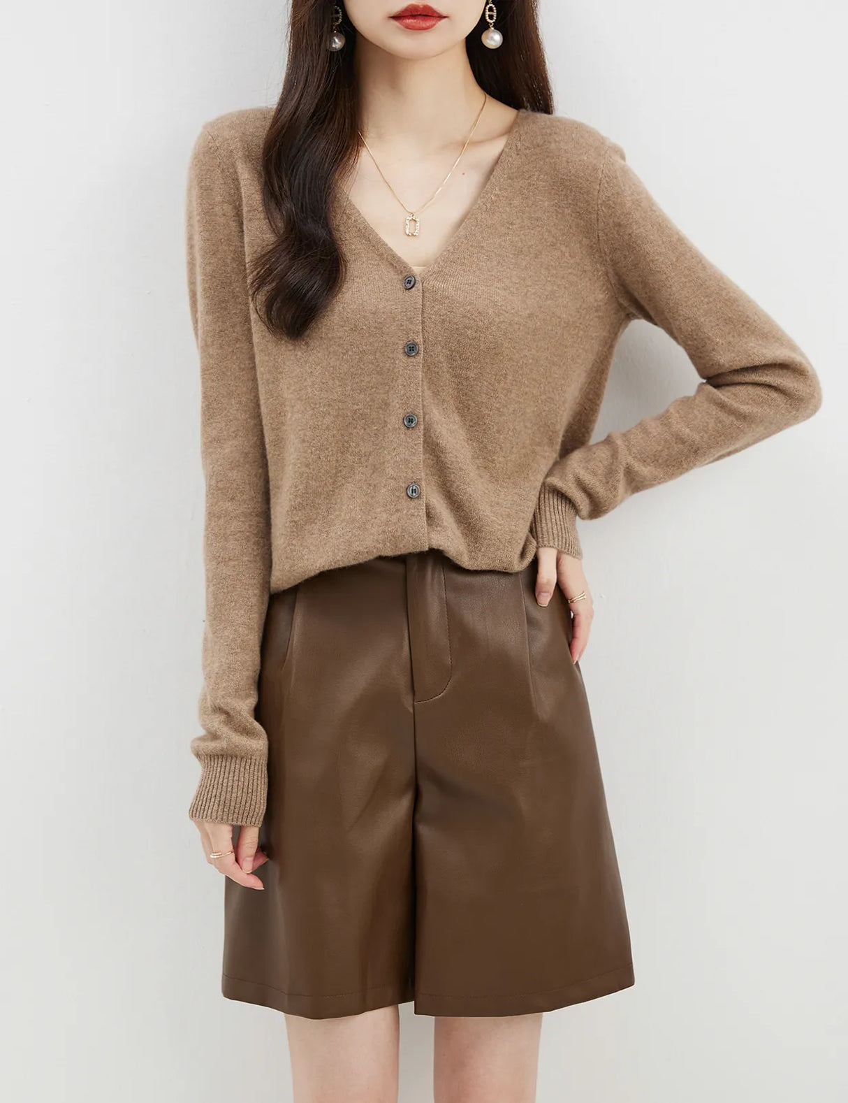 Women's Long Sleeve, V Neck, 100% Soft Merino Wool Cardigans.