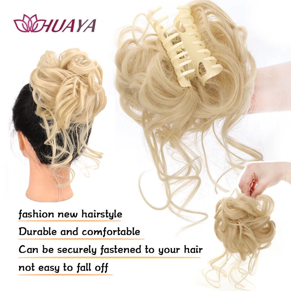 HUAYA Synthetic Curly Hairpieces With Clips.
