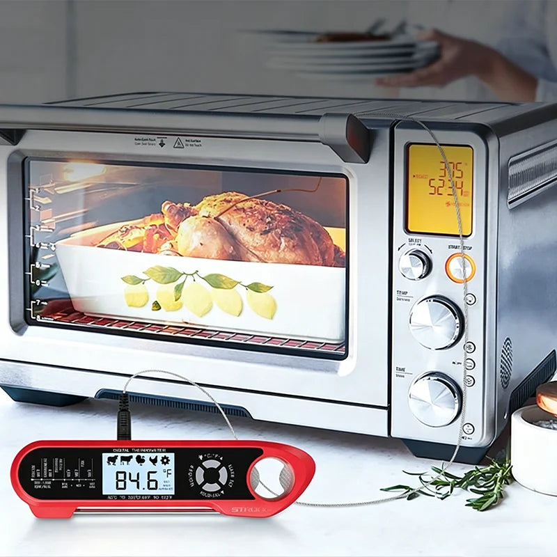 Digital Meat Thermometer With LCD Screen And Alarm Function