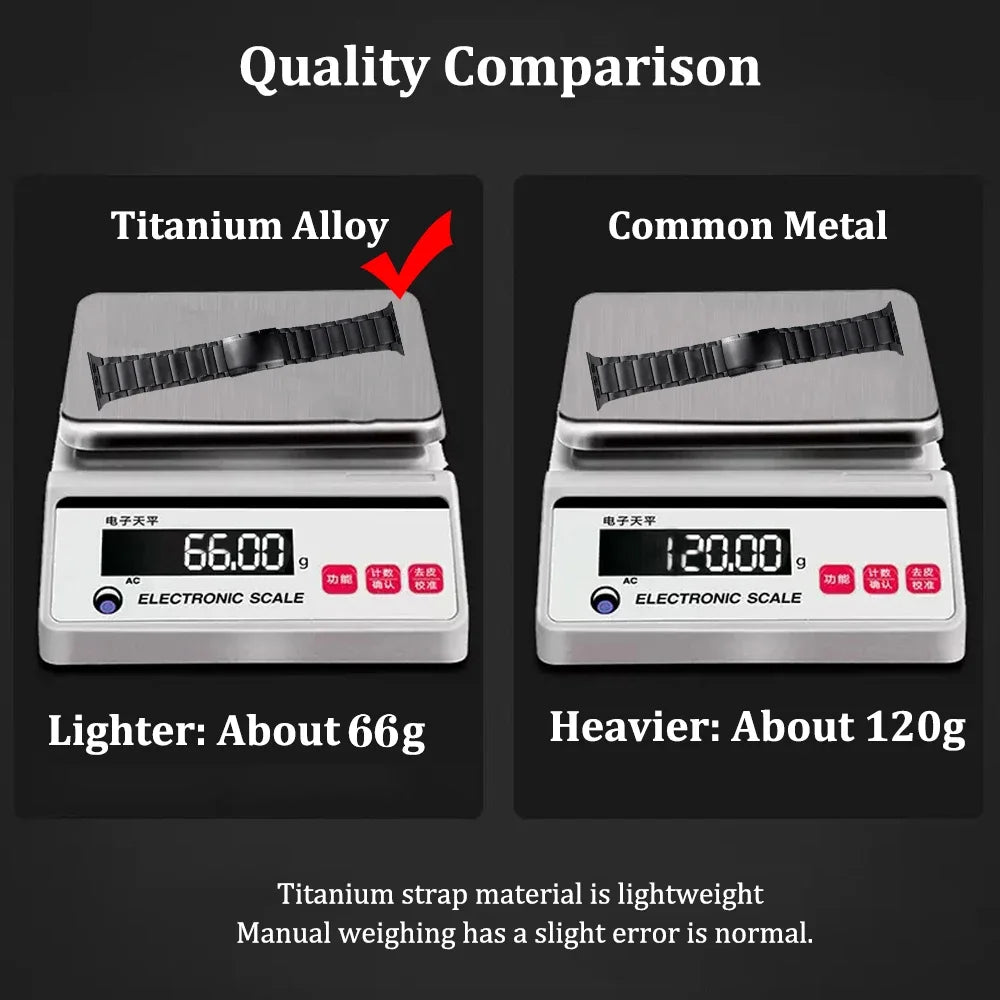 Titanium Metal Strap for Apple Watch Ultra 2 49mm 46mm 45mm 44mm 42mm Series 10 9 8 7 6 SE 5 4