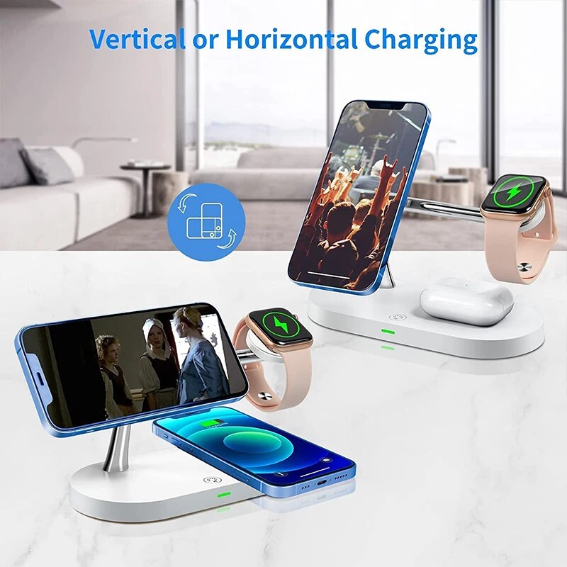 3 in 1 Wireless Charger For iPhone 15, 14, 13, 12 Pro Max for Apple Watch 5-9 & Airpods Pro 2 3.