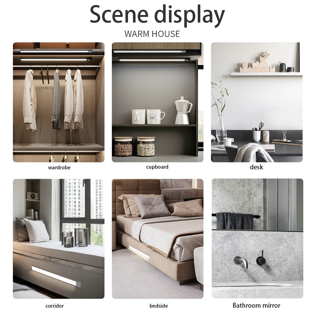 Magnetic, LED Motion Sensor Night light. Great for Under Kitchen Cabinets And Closets.