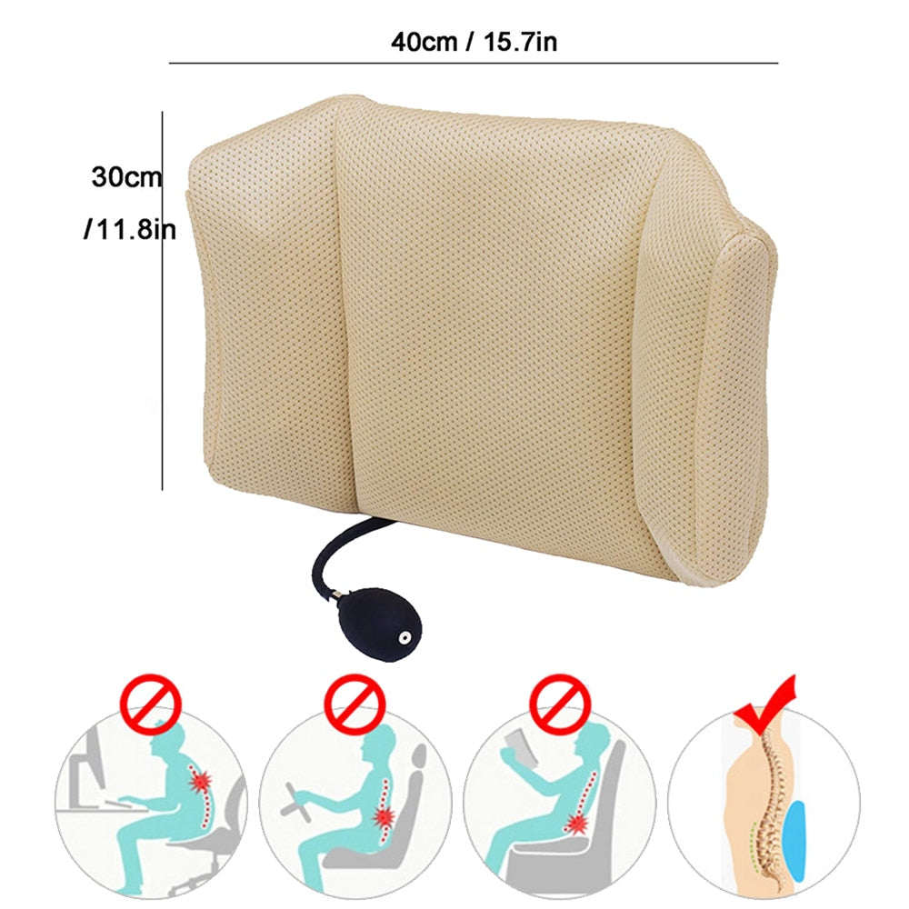 Inflatable Lumbar Support Pillows - Orthopedic Design for Back Pain Relief