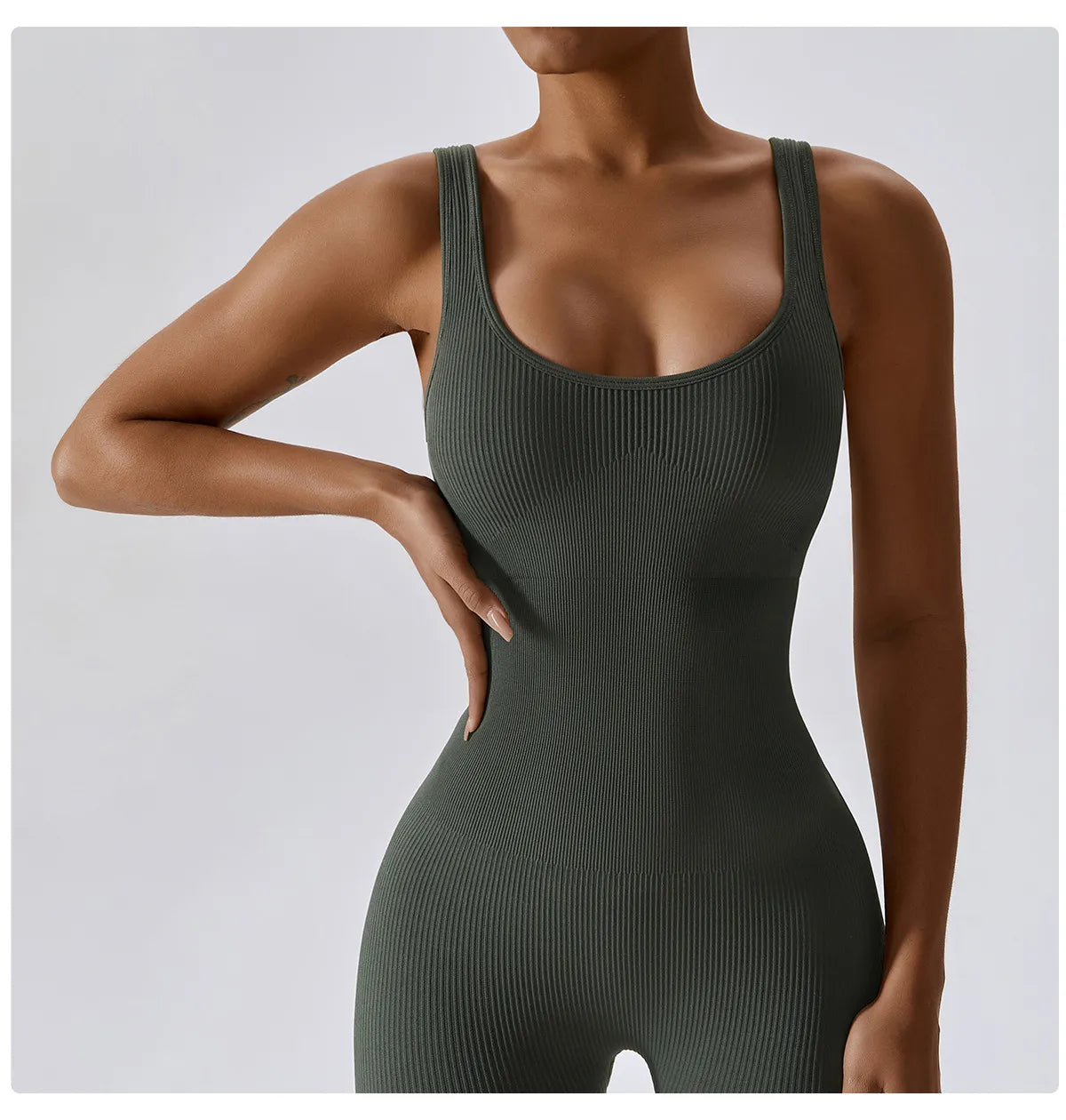 Women's Yoga One Piece Workout Bodysuit With Push up Bra