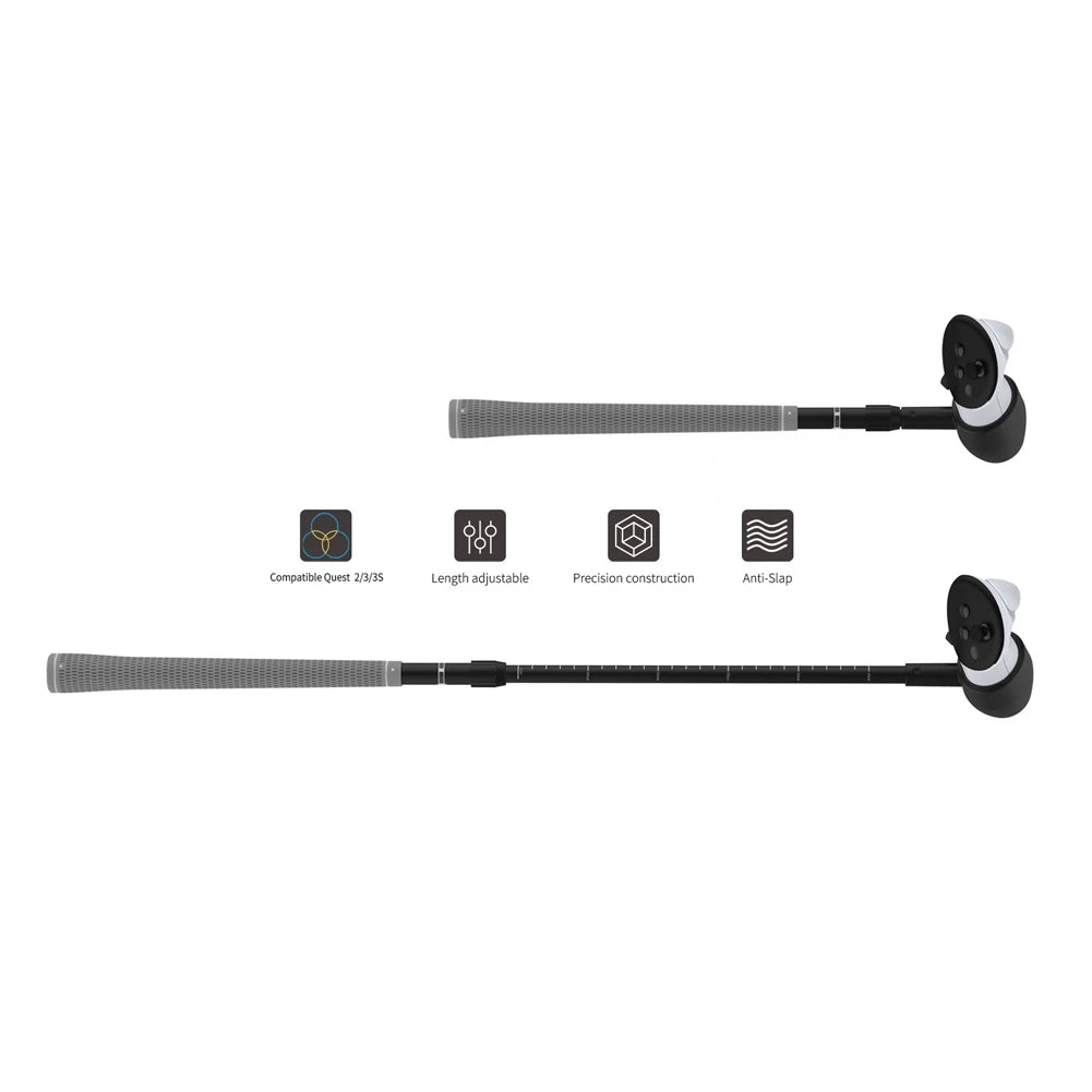 VR Golf Club Retractable Attachment For Meta Quest 3S Quest 3 Quest 2 VR Golf Club Grip