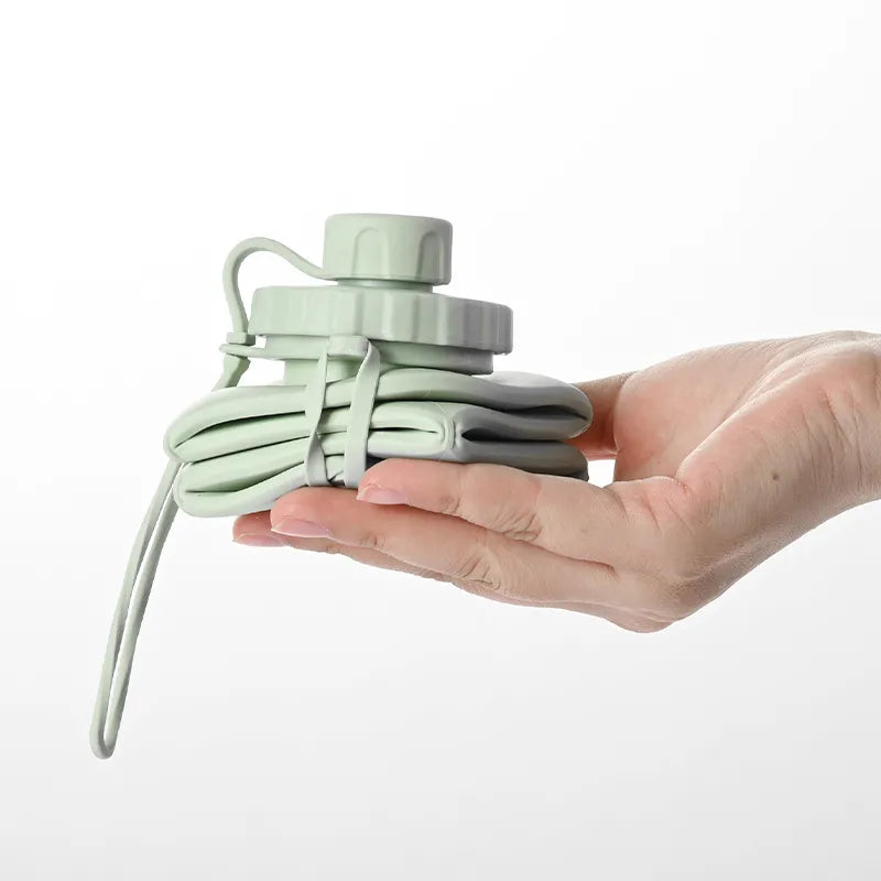 600ml Folding Silicone Sports Water Bottle.