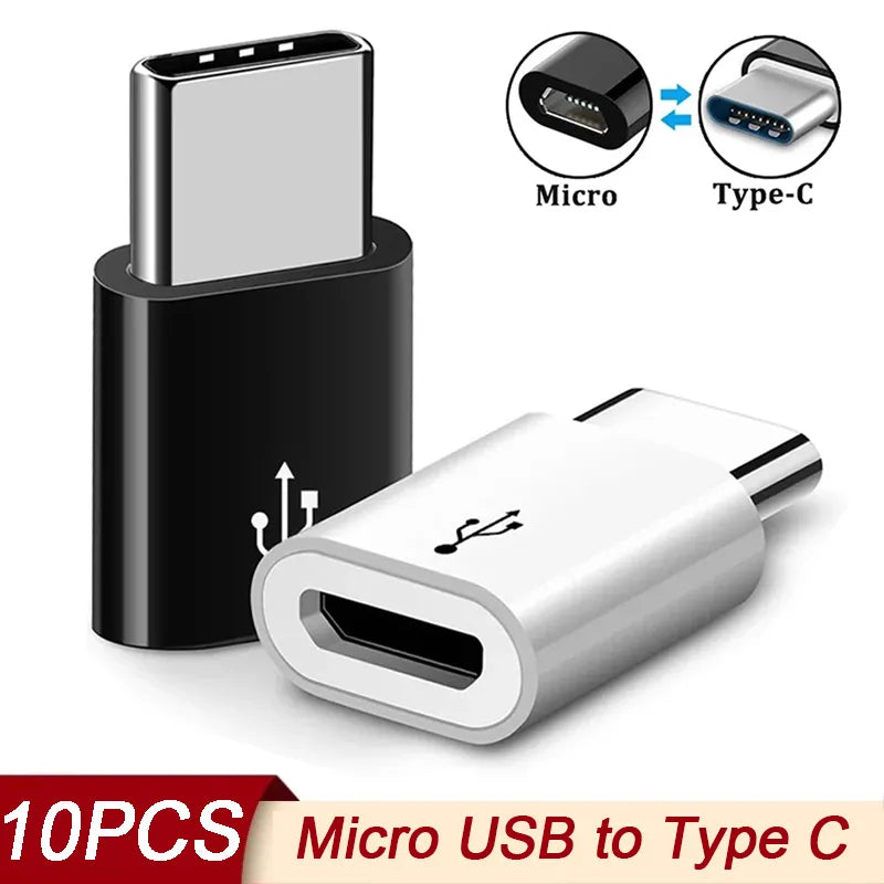 1/5/10Pcs Micro USB To Type C Connector for Android, Smart Phone And Tablet.