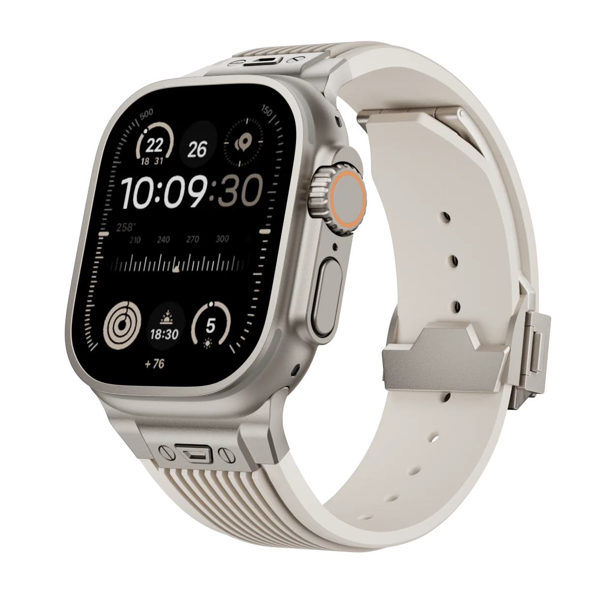 Silicone Sports Strap for Apple Watch Ultra 2/1 49mm Series 9 8 7 45mm 44mm Or IWatch 6 5 4 3 Se 44mm 42mm