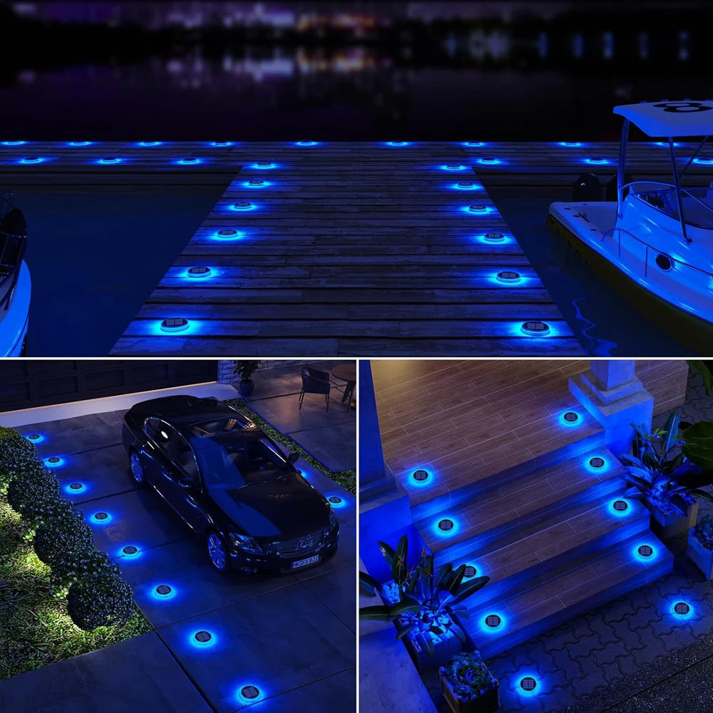 Solar Waterproof LED Dock Lighting IP68 Auto On/Off For Garden Or Driveway