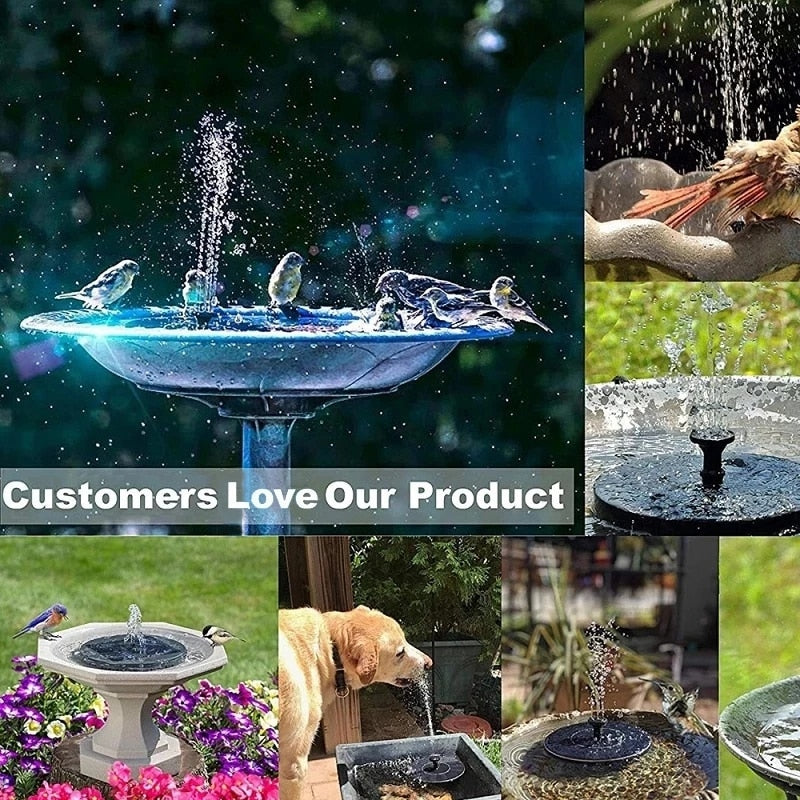 Mini Solar Powered Floating Water Fountain.