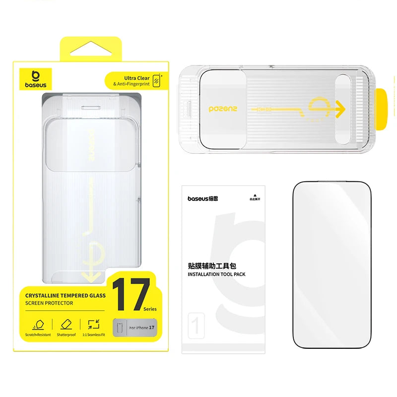 Baseus Tempered HD Screen Protector For iPhone 17 16 15 14 13 12 Pro Max
