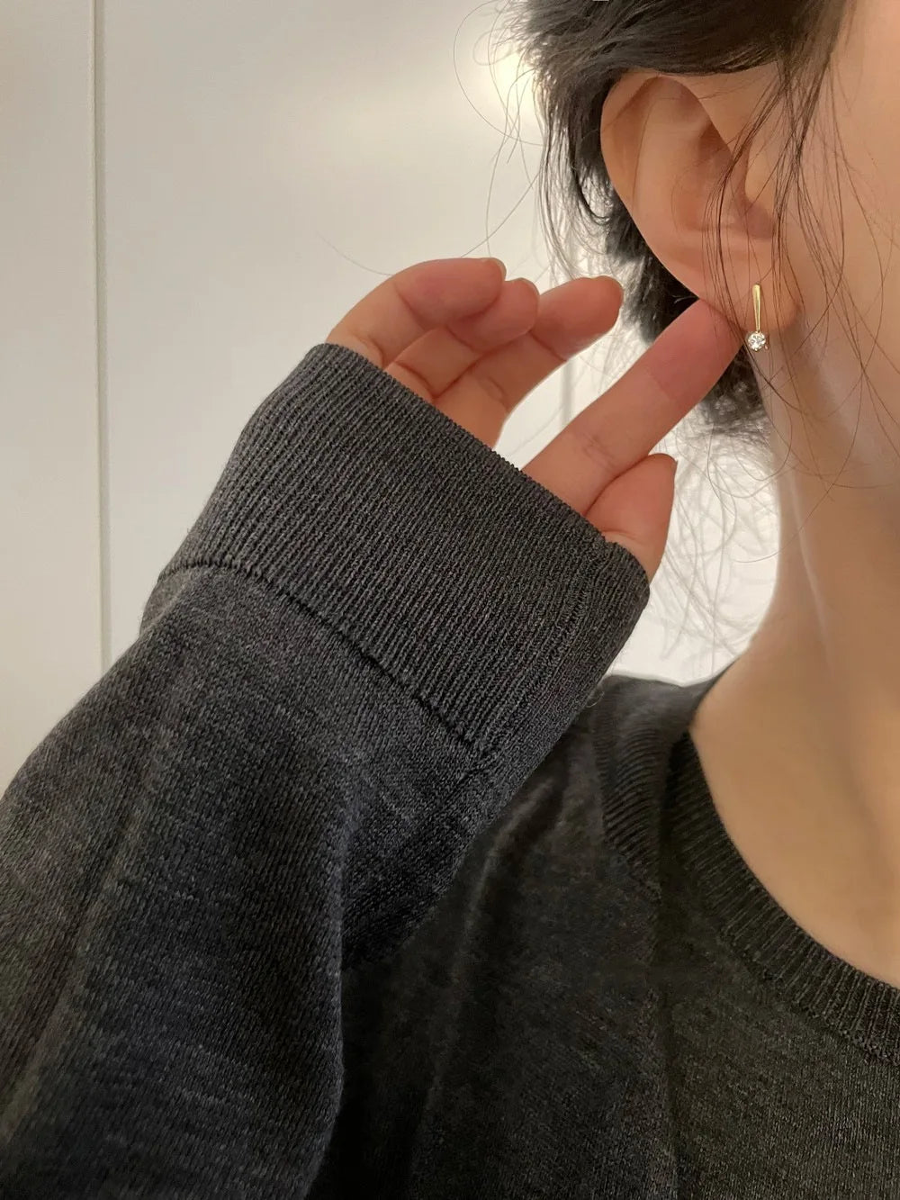 Women's S925 silver-plated Or 14K gold-plated small ears