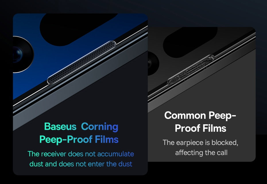 Baseus 0.4mm Corning Tempered Glass for iPhone 14 13 12 11 Pro Max Screen Protector for iPhone XR X XS Max