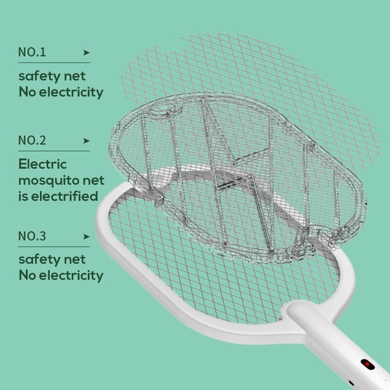 USB rechargeable 3 In 1 Electric Fly/Mosquito Swatter. 3000V