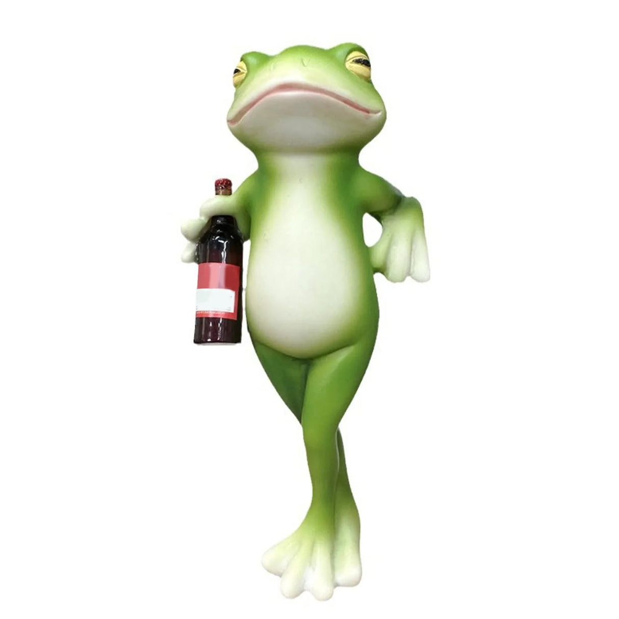 Resin Hanging Funny Drinking Frog Figurine For Planter Pots