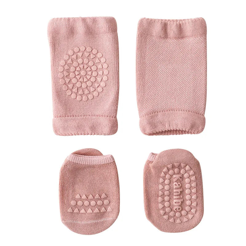 Baby Anti Slip Socks And Knee Pads For Crawling