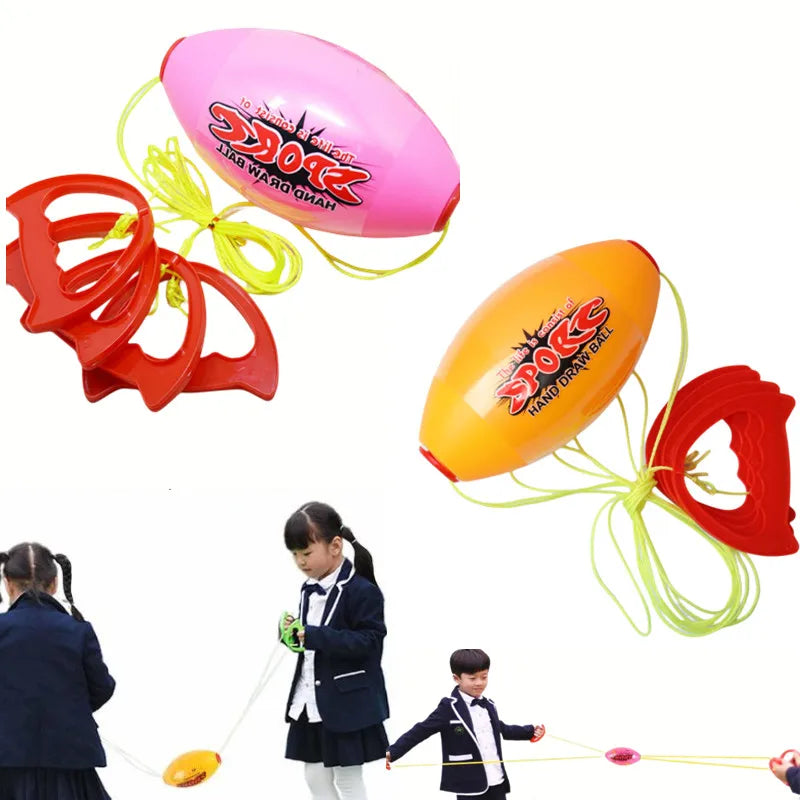 Children's Hand Pulled Elasticity Shuttle Ball For Arm Strength