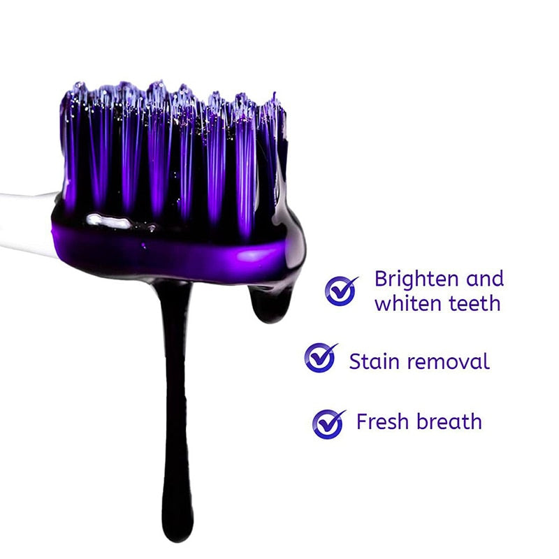 50ml Purple Whitening V34 Toothpaste For removing stains.