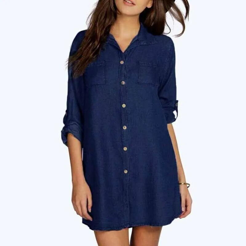 Women's Casual Loose Denim Shirts.