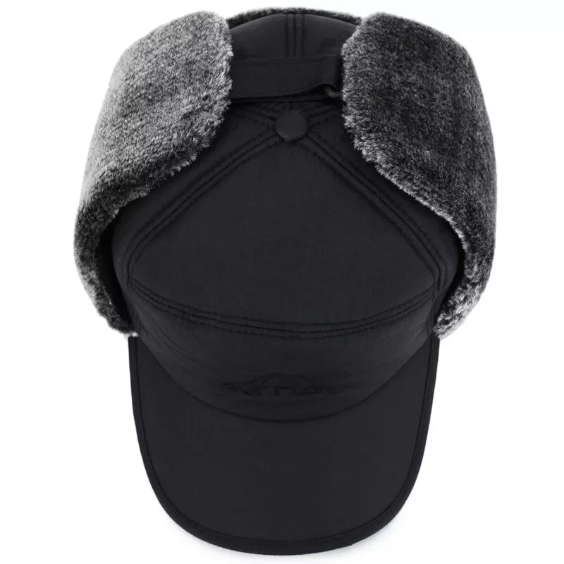 Men Or Women's Outdoor Thick Warm Hat With Ear Flaps And Removable Mask