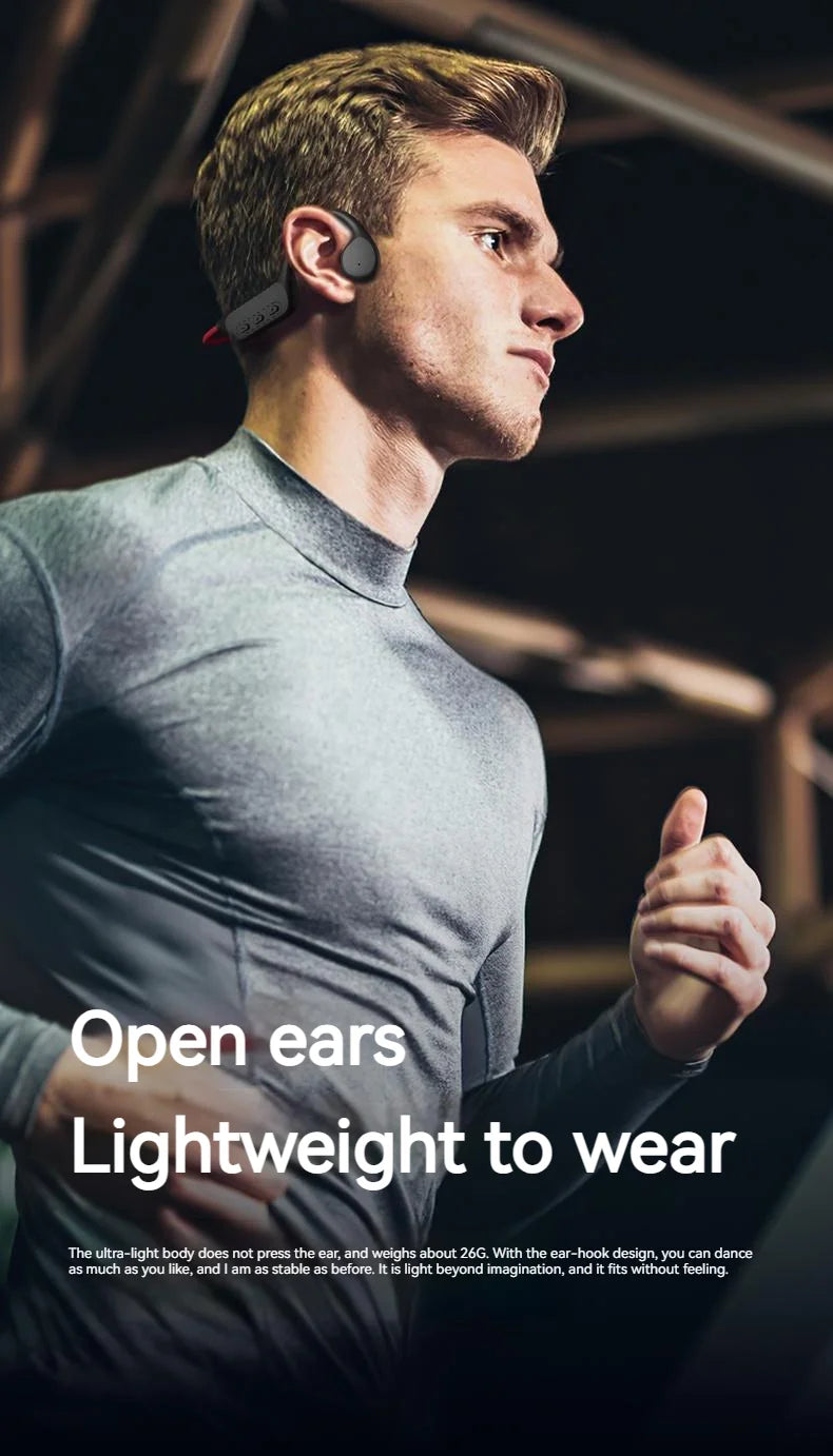 POLVCDG  Wireless/ Waterproof Bluetooth Bone Conduction Headset X7 IPX8 32GB Memory 5.3