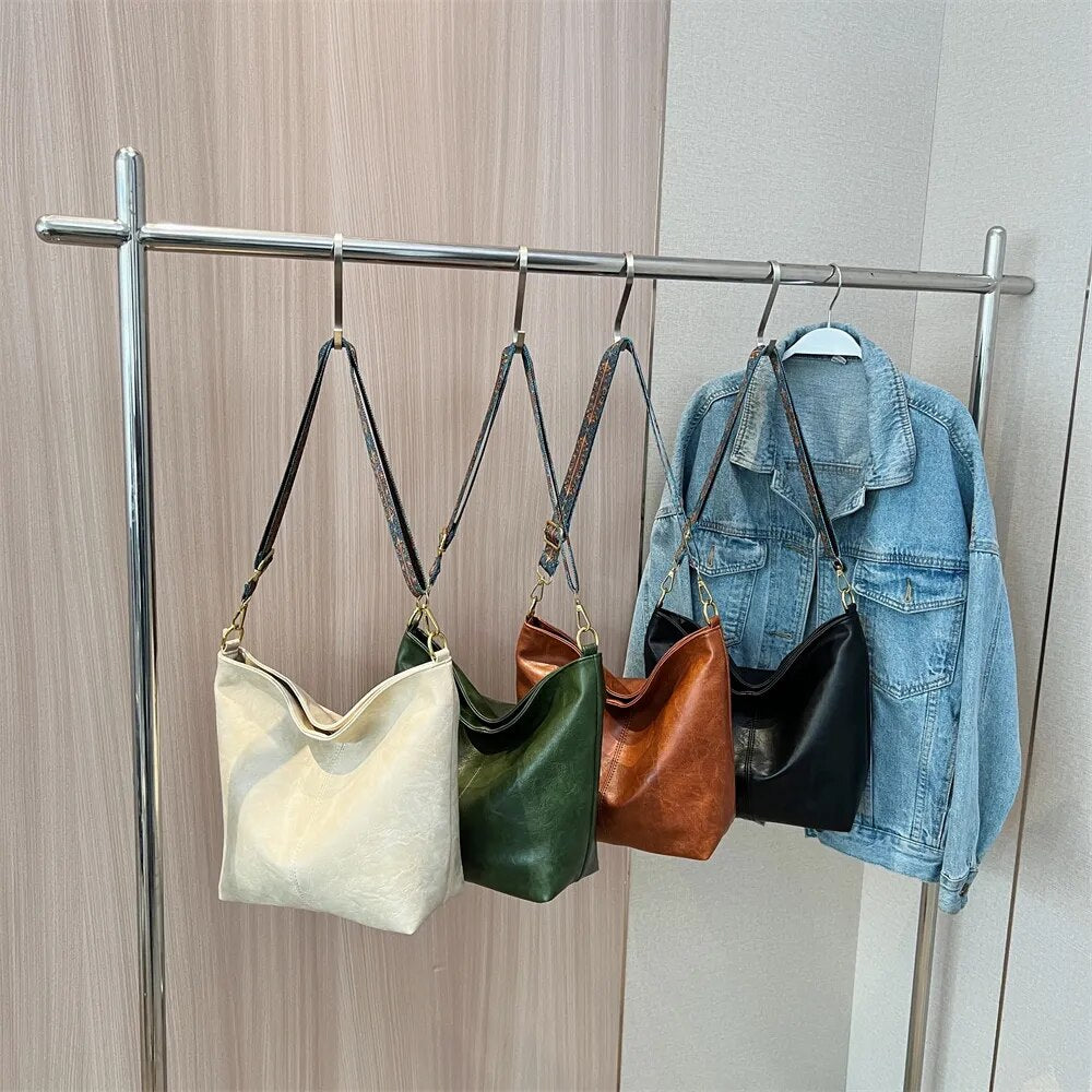 MOODS Soft PU Leather Designer Luxury Shoulder Bag.
