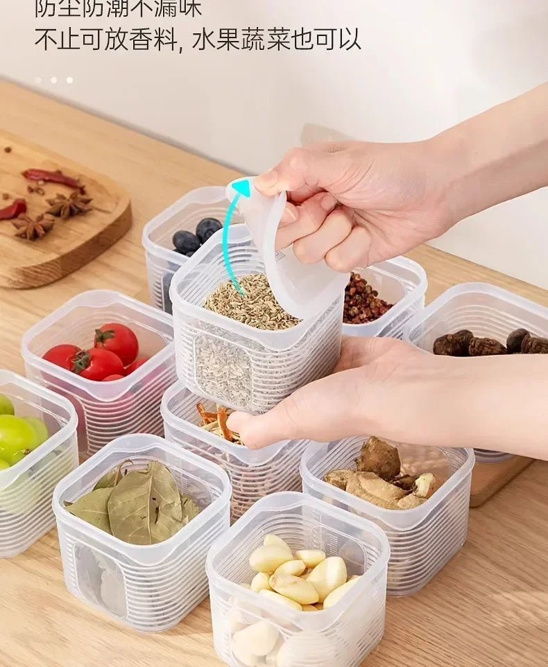 6 Grids Refrigerator Food Storage Box with Lids