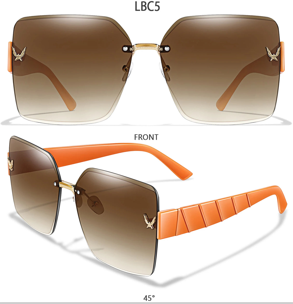 Men Or Women's UV Protection Rimless Sunglasses