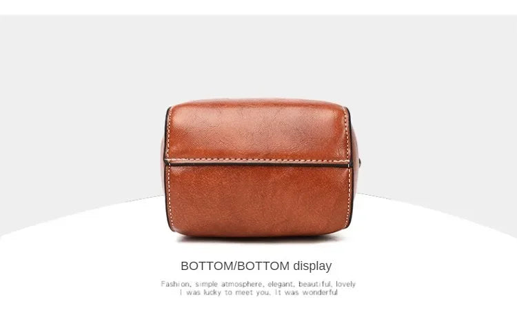 Single Shoulder Leather Crossbody Bag