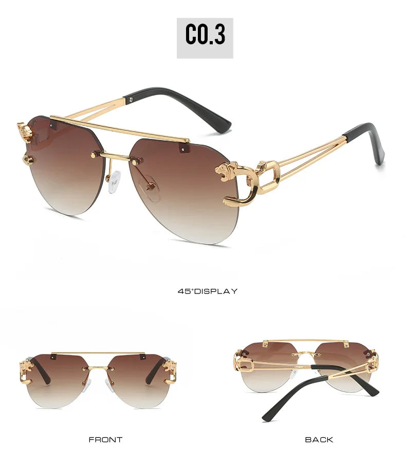 KAMMPT Men Or Women's Rimless UV400 Sunglasses