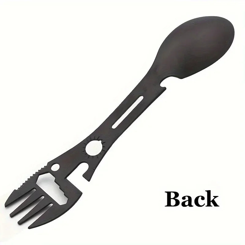 Multifunctional Fork Spoon Knife Wrench Bottle/Can Opener For Camping