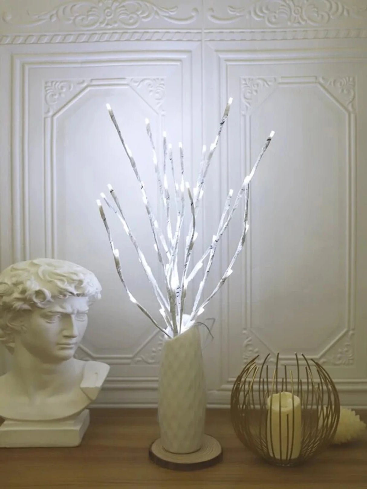 1 PC Battery Operated 20 LED White Birch Branch Lights