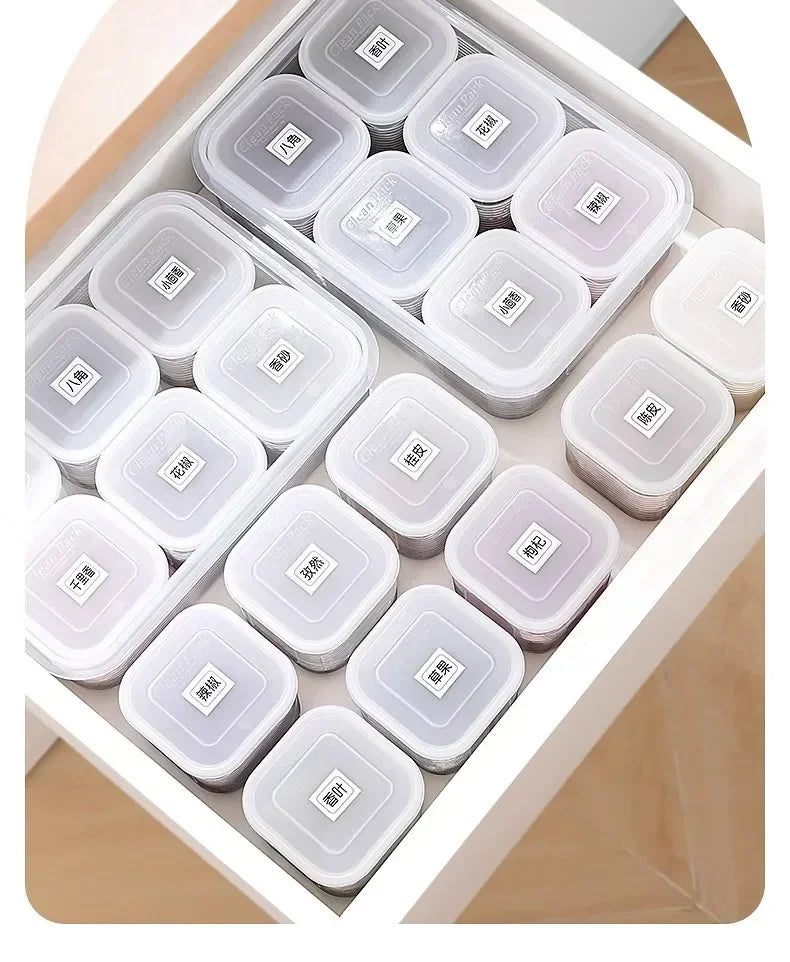 6 Grids Refrigerator Food Storage Box with Lids