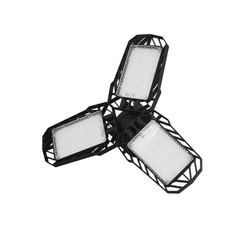 Led Garage Adjustable Ceiling Light With 12 Adjustable Panels. Great for Garage, Workshop and Warehouse.