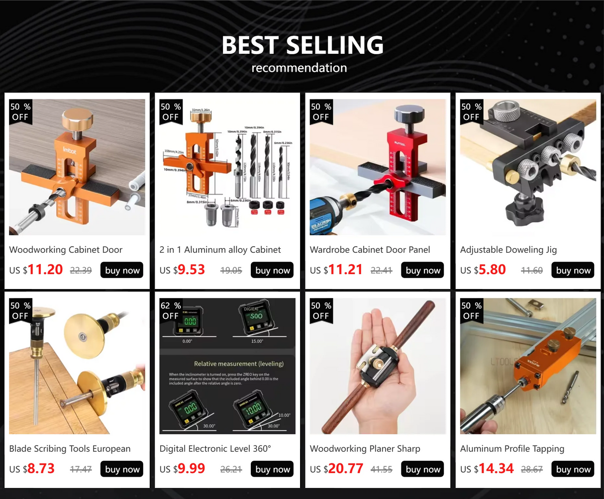 2 in 1 Woodworking Cabinet Door Installation Rebounding Device Drilling Tool