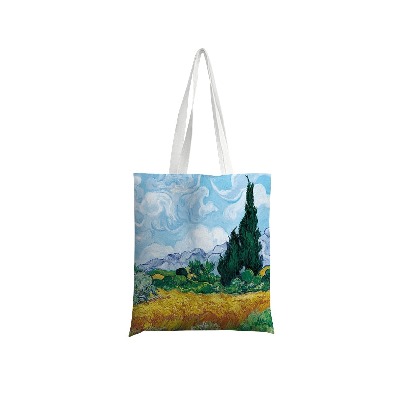Van Gogh Oil Painting Canvas Shoulder Bags.