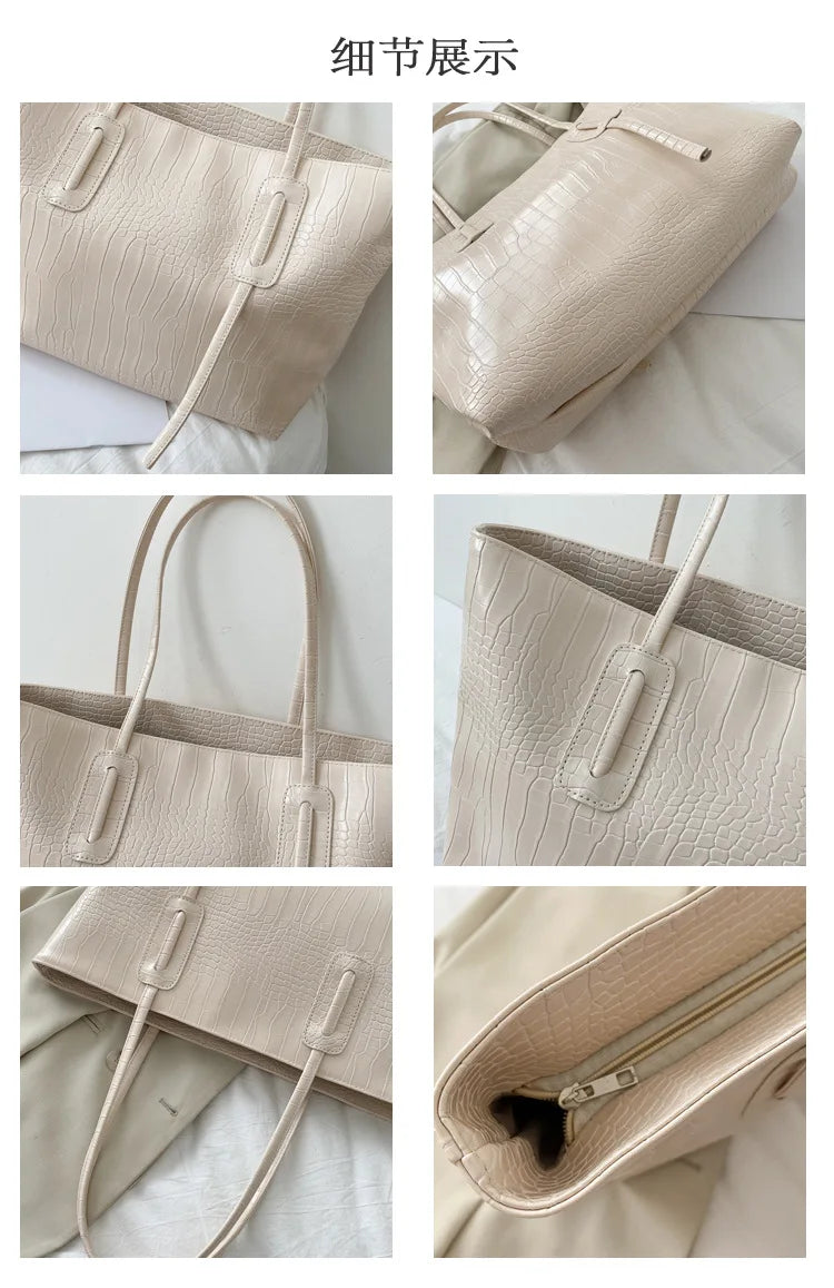 Pu Leather Underarm Large Handbag.