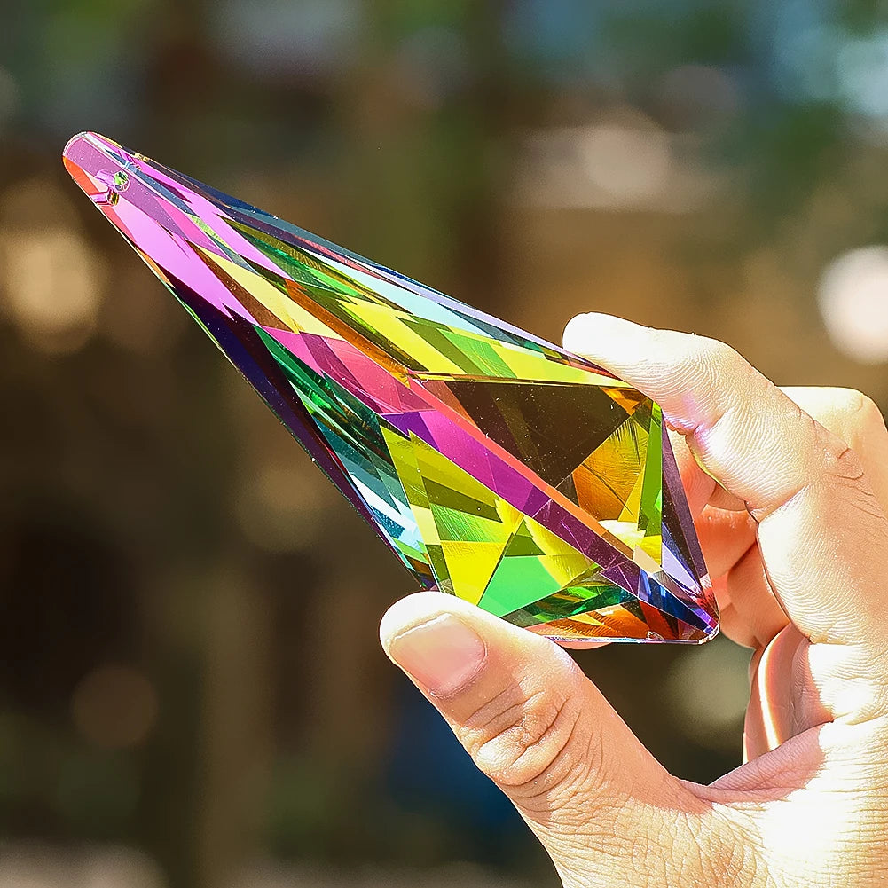 120mm Rainbow Crystal Laser Prism Aurora Sun Catcher