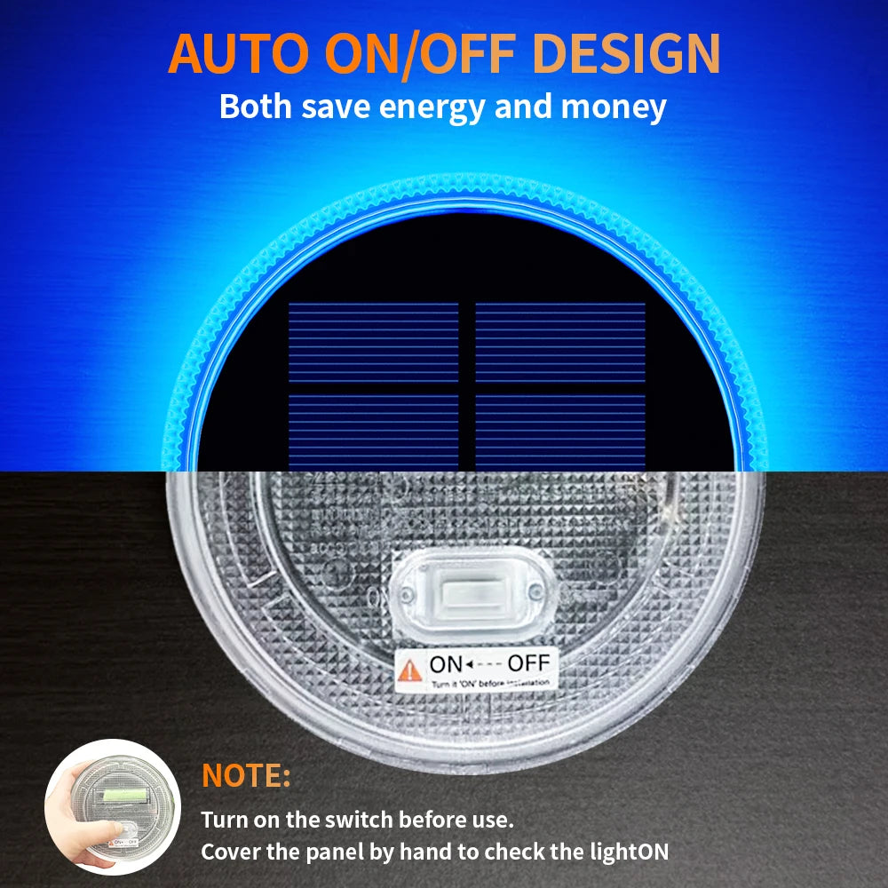Solar Waterproof LED Dock Lighting IP68 Auto On/Off For Garden Or Driveway