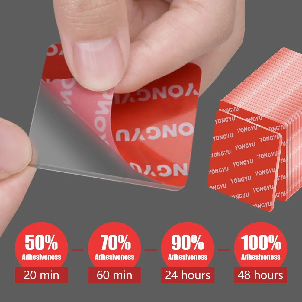 10PCS Double Sided Heavy Duty 40/80MM Clear Removable Tape