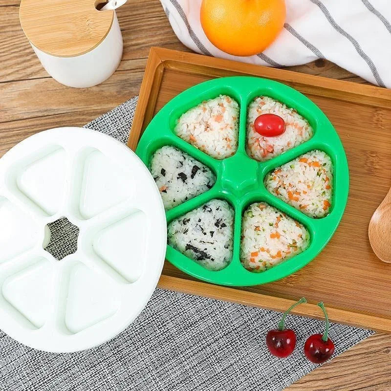 6 in 1 Onigiri Triangular Rice Mold With Lid