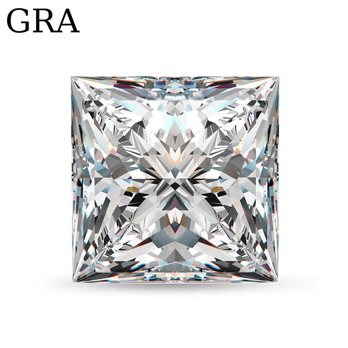 Princess Cut Moissanite Loose Gemstone 0.06ct-10ct D Color VVS1 Diamond with Certificate